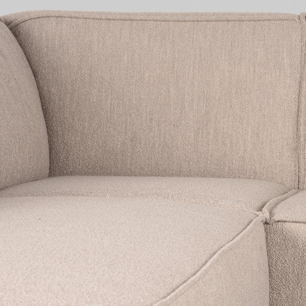 Bank Kay - Naturel - Boucle - Ottomane + 2,5-Zits