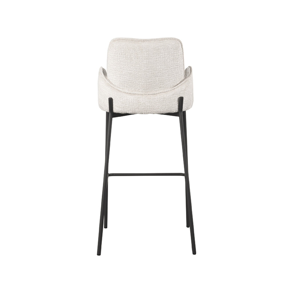 Barkruk Joni - Beige - Fluweel - Zithoogte 78 cm