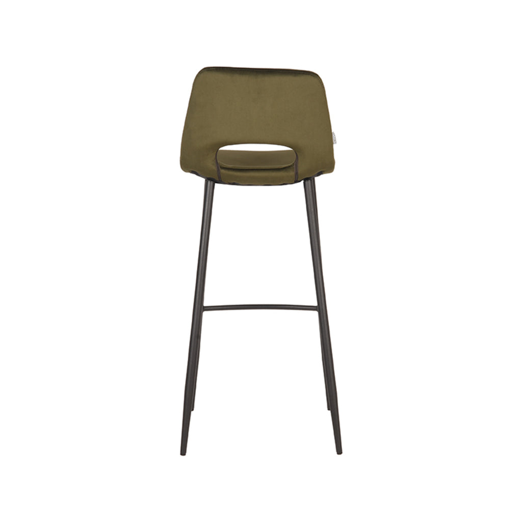 Barkruk Josh - Army green - Fluweel - Zithoogte 78