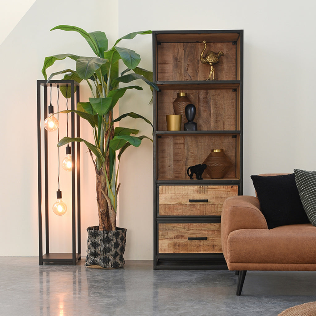 Boekkast Tampa - Rough - Mangohout