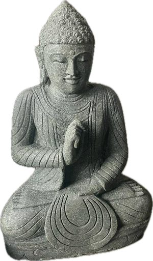 Buddha Mudra Beeld Green Stone 120cm 120cm