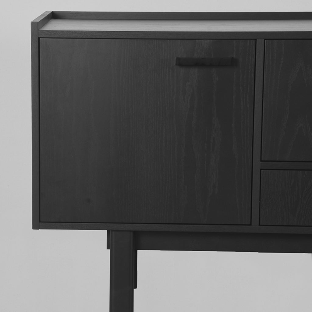 Dressoir Cali - Zwart - Eiken