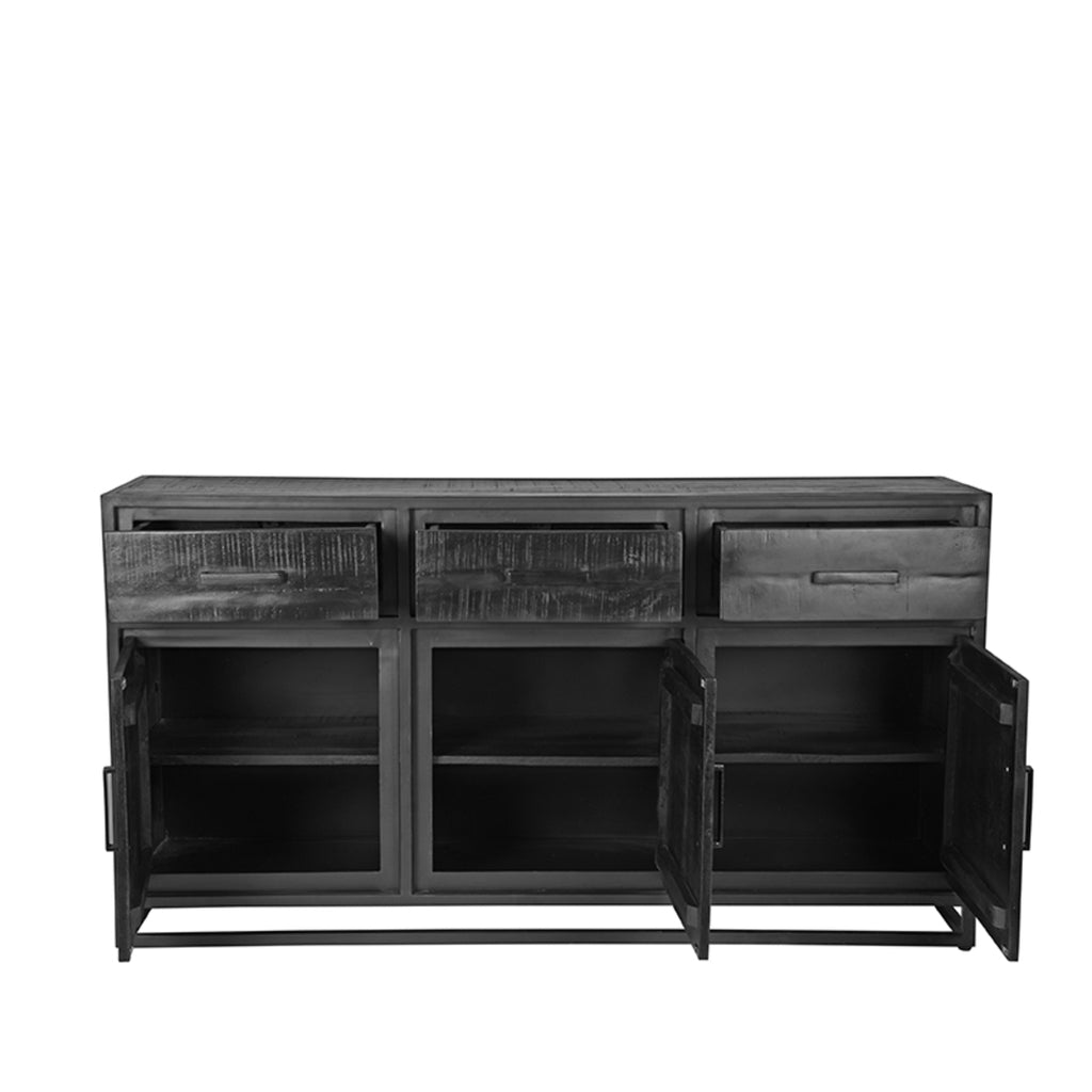 Dressoir Chili - Zwart - Mangohout