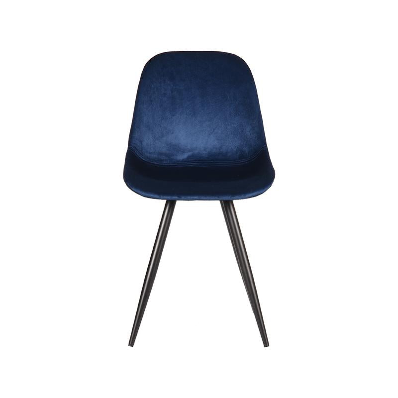 Eetkamerstoel Capri - Blauw - Fluweel