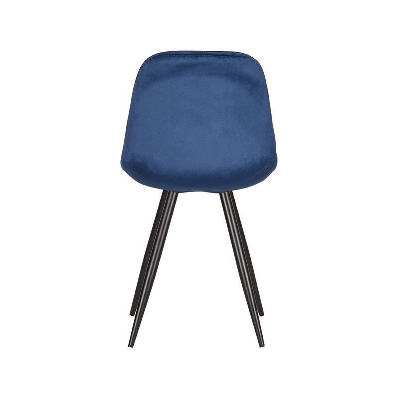 Eetkamerstoel Capri - Blauw - Fluweel