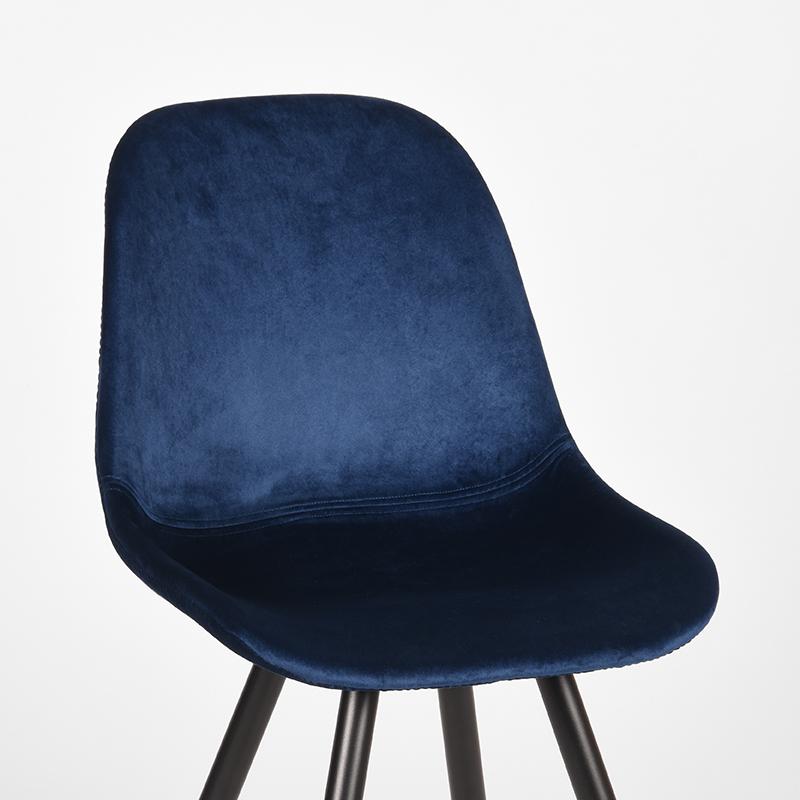 Eetkamerstoel Capri - Blauw - Fluweel