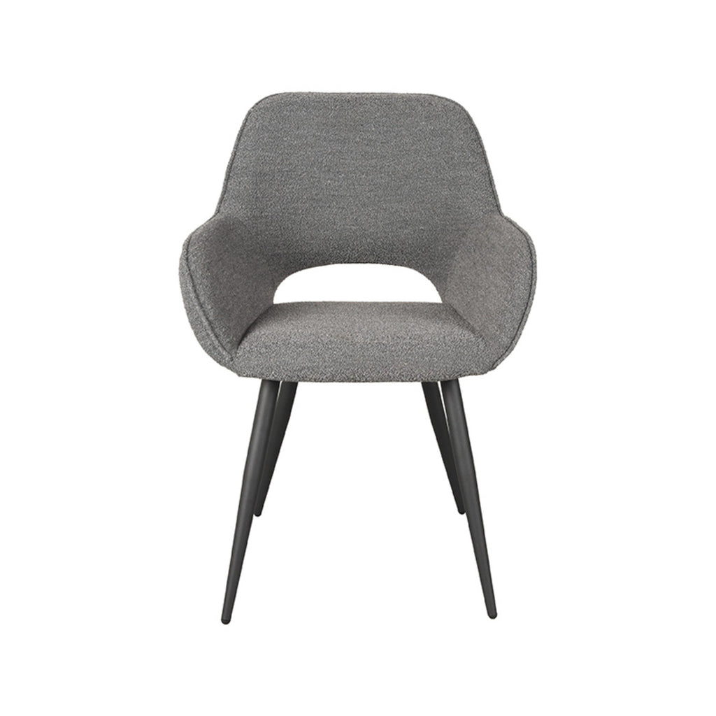 Eetkamerstoel Fer - Grijs - Boucle