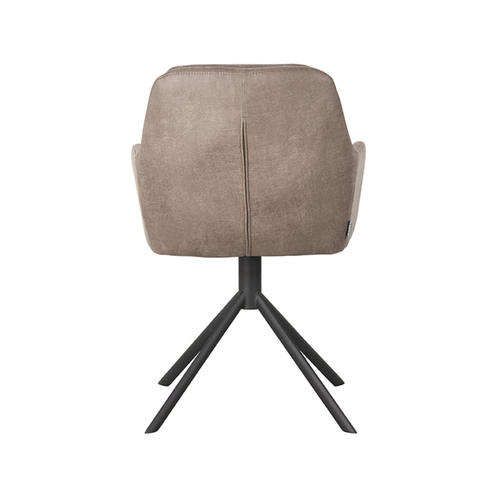 Eetkamerstoel Joy - Taupe - Microfiber
