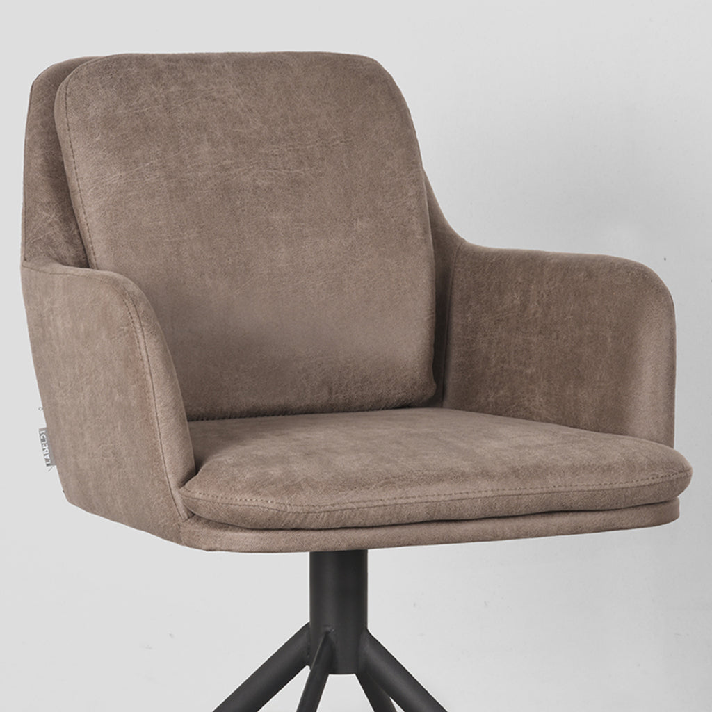 Eetkamerstoel Joy - Taupe - Microfiber