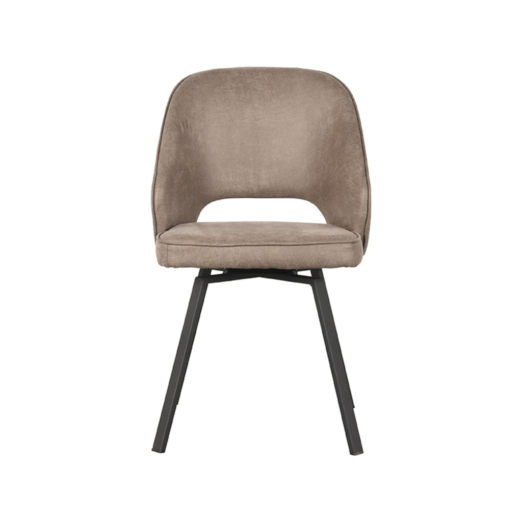 Eetkamerstoel Lewis - Taupe - Microfiber