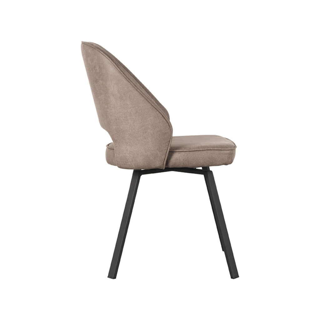 Eetkamerstoel Lewis - Taupe - Microfiber