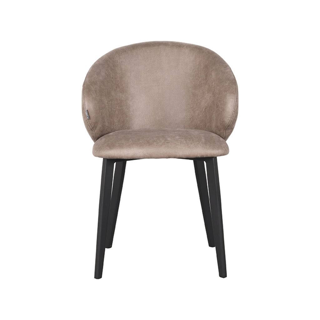 Eetkamerstoel Logan - Taupe - Microfiber