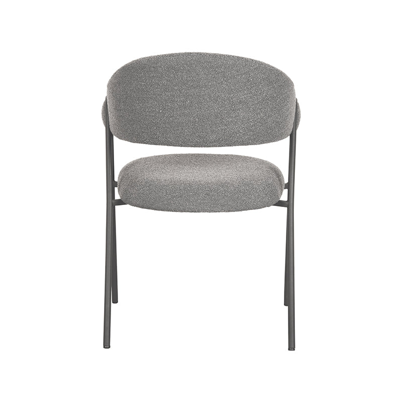 Eetkamerstoel Lowen - Grijs - Boucle
