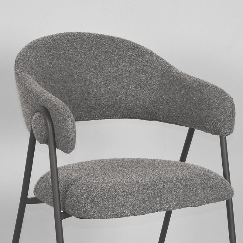 Eetkamerstoel Lowen - Grijs - Boucle