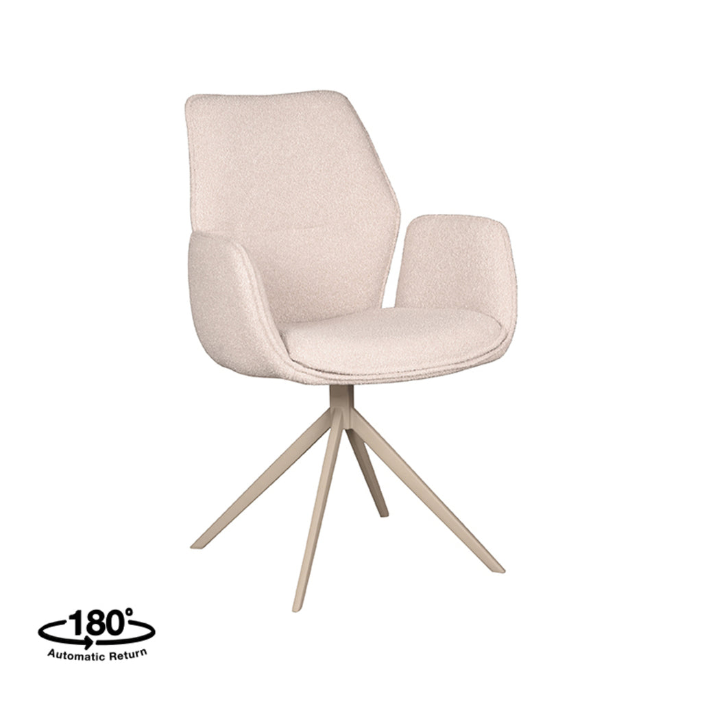 Eetkamerstoel Mellow - Naturel - Boucle