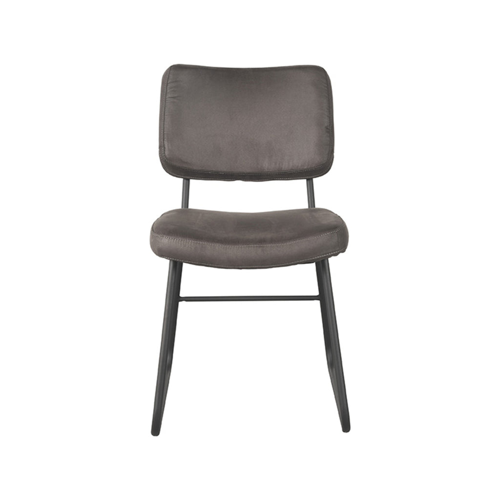 Eetkamerstoel Noah - Antraciet - Microfiber