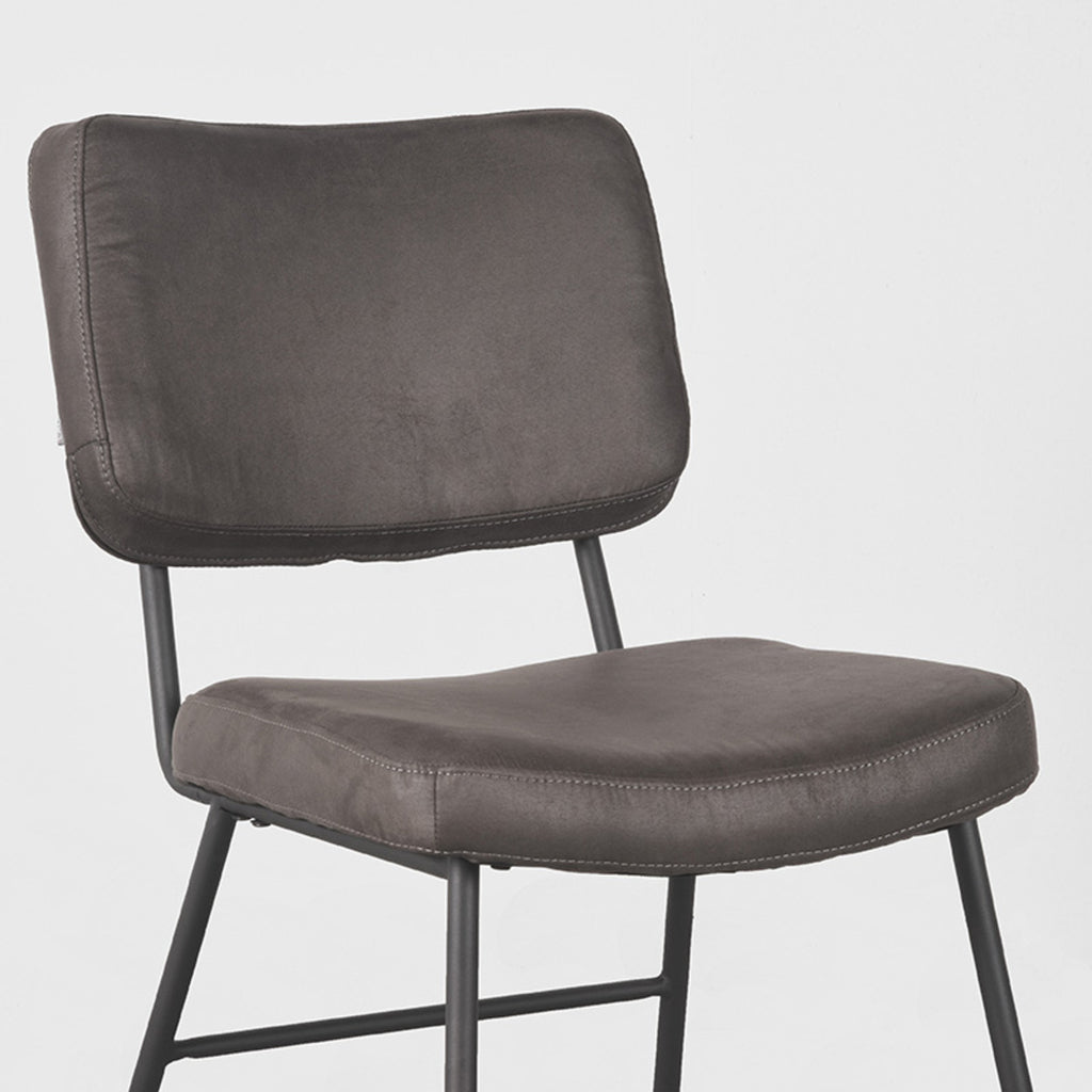 Eetkamerstoel Noah - Antraciet - Microfiber