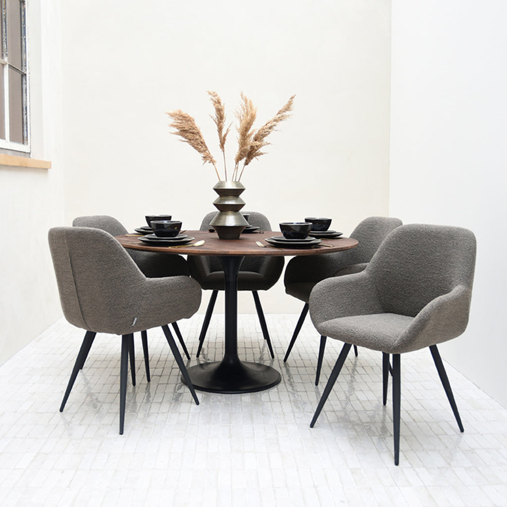 Eetkamertafel Otto - Espresso - Mangohout - 130 cm