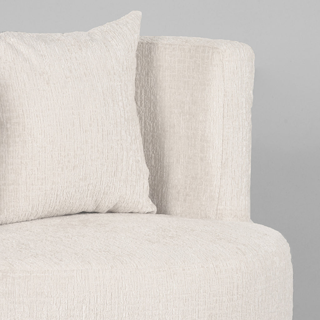 Fauteuil Evy - Naturel - Fluweel