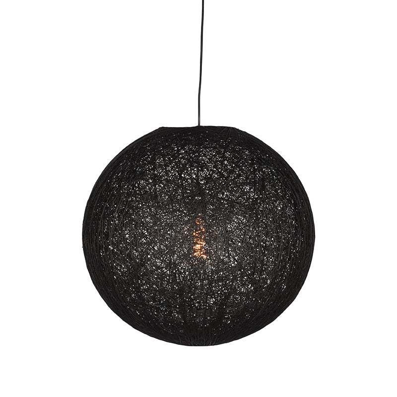 Hanglamp Twist - Zwart - Vlas - L