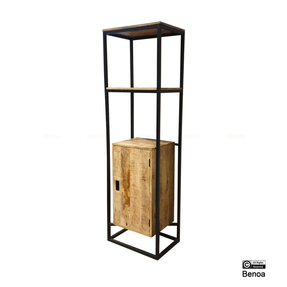 Len 1 Door Bookshelf 60