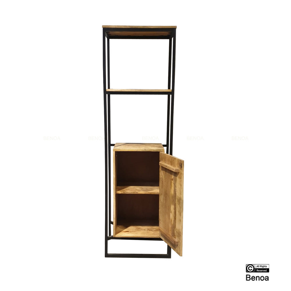Len 1 Door Bookshelf 60