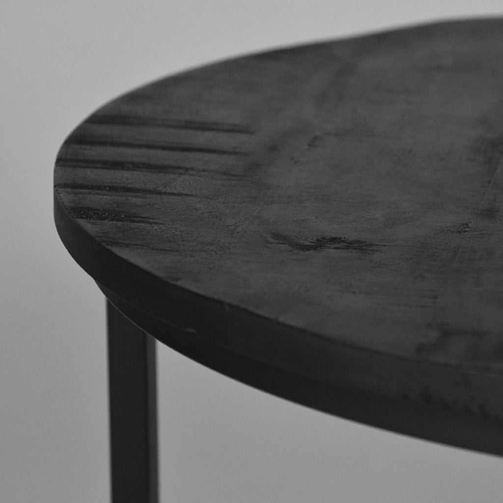 Salontafel Double - Zwart - Mangohout