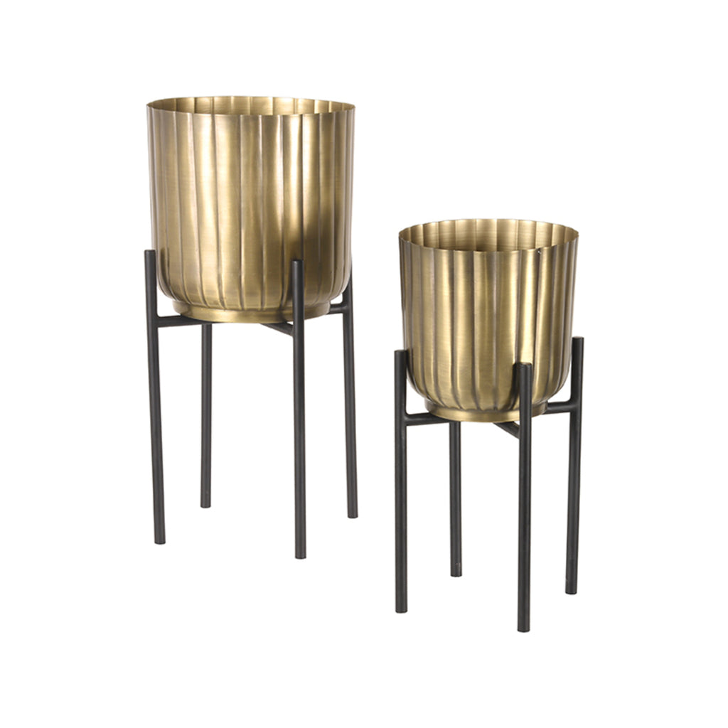 Plantenstandaards - Antiek goud - Metaal