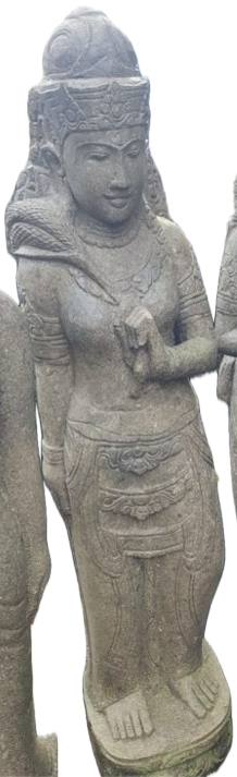 Standing lady Mudra Green Stone Opposite Beeld 150cm 150cm