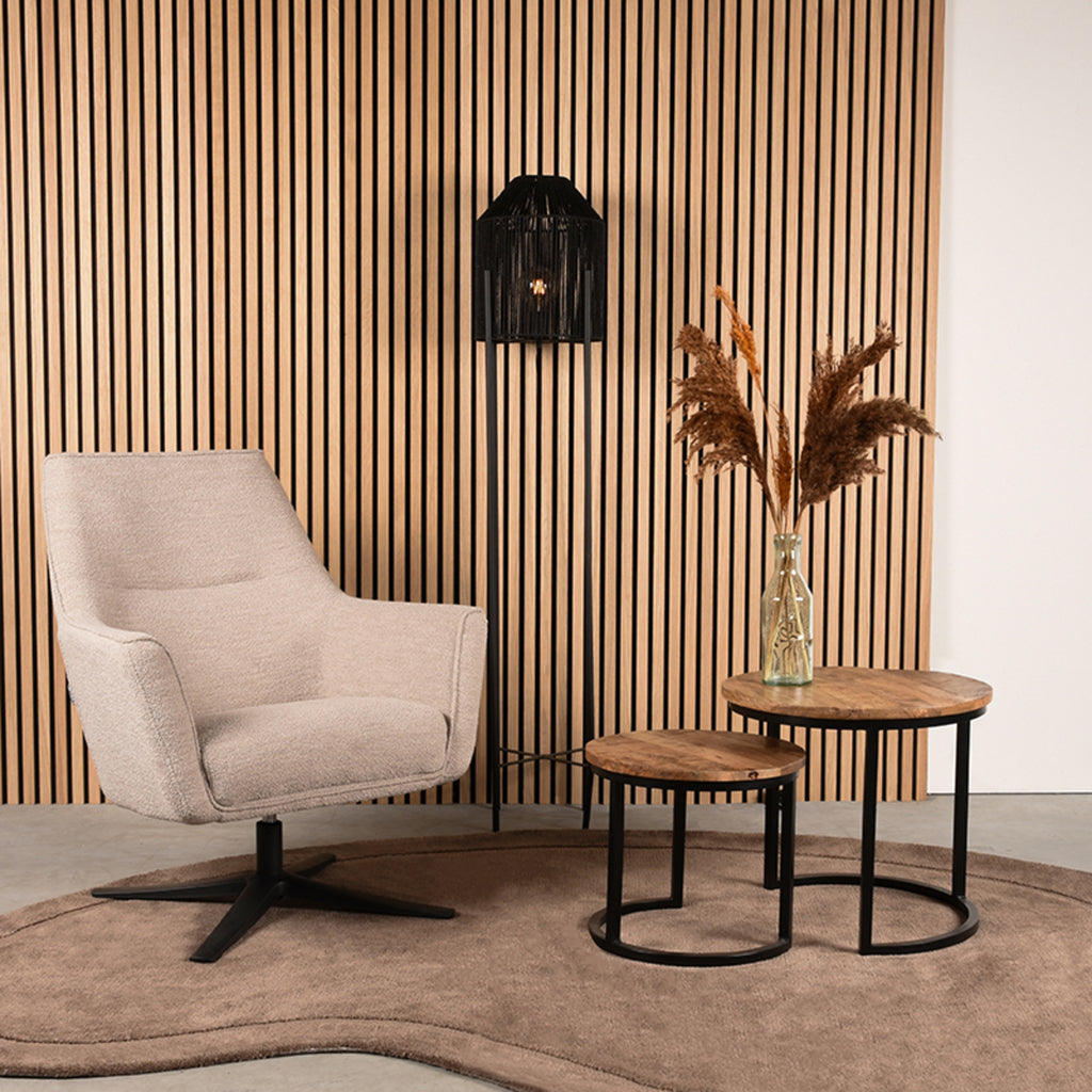 Vloerkleden Mody - Taupe - Synthetisch - 160x230 cm