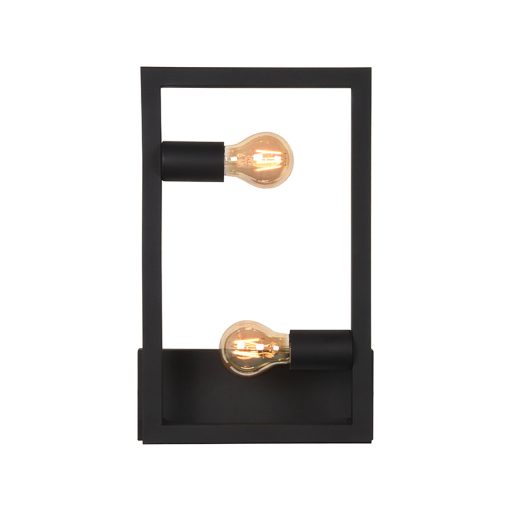 Wandlamp Quadrato - Zwart - Metaal