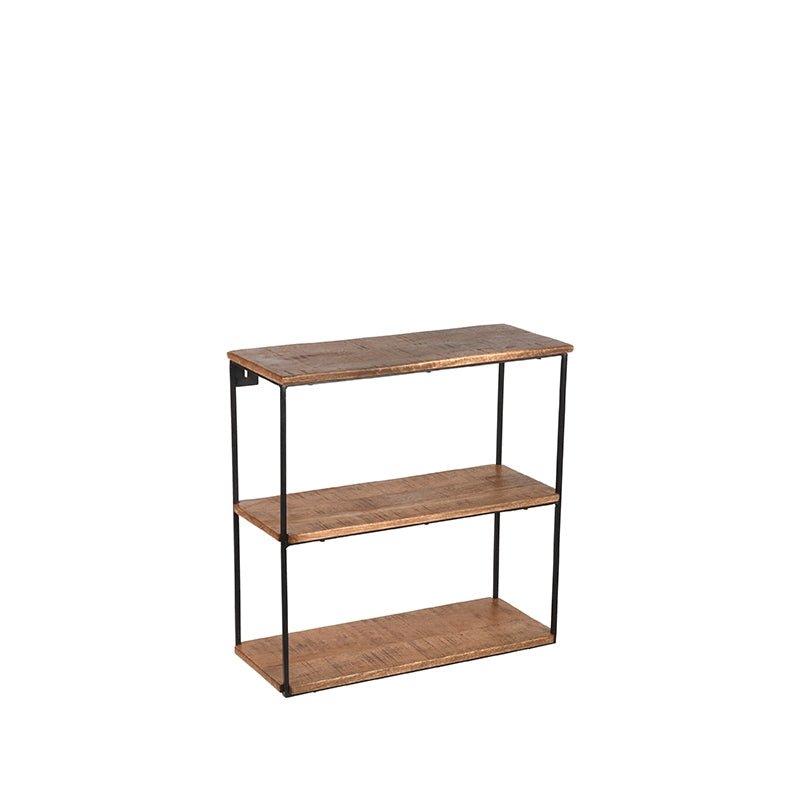 Wanddecoratie Vintage Wandplank - Rough - Mangohout - M