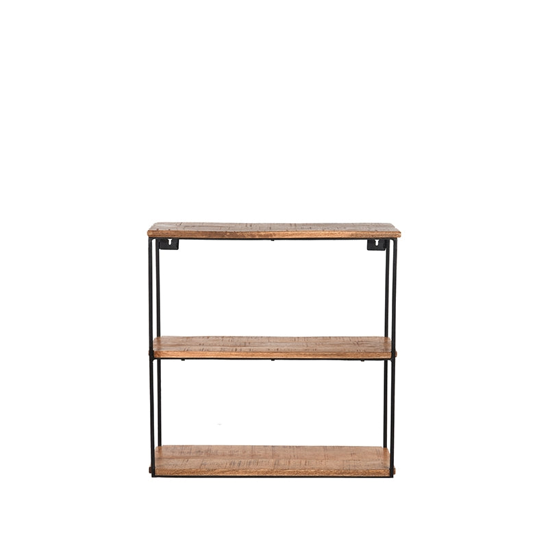 Wanddecoratie Vintage Wandplank - Rough - Mangohout - M
