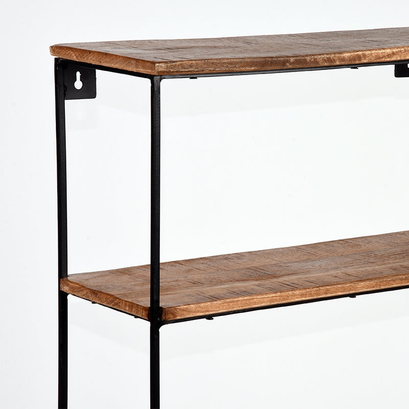 Wanddecoratie Vintage Wandplank - Rough - Mangohout - M