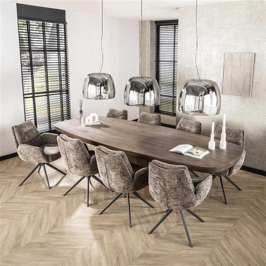 Eetkamertafel 300 Arcadia Oval - 311x130x77 cm - Massief Acacia Drift Brown