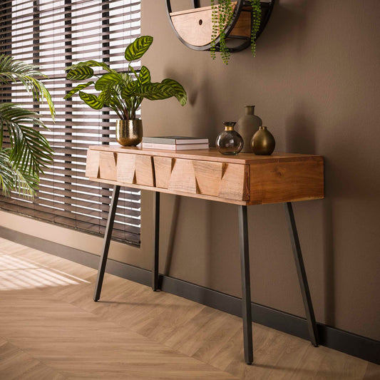 Kaptafel Demn - Massief acacia naturel - 120x40x77 cm