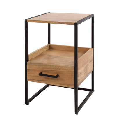 Nachtkastje 1L XS niche / Massief acacia naturel