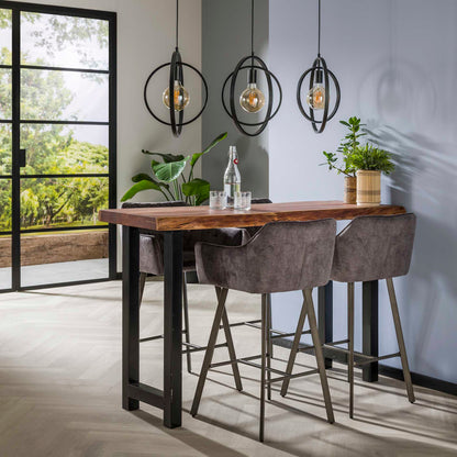 Bartafel Boomstam 150 - 150x50x92 cm - 60 mm Bladdikte - Massief Acacia Naturel