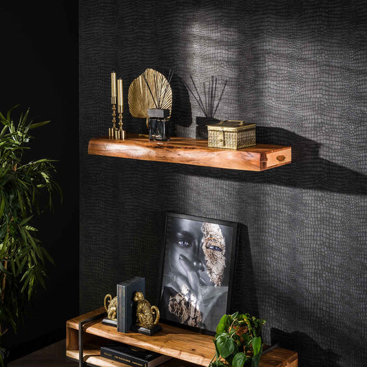 Wandplank 100 Tree Massief Acacia Naturel - 100x25x8 cm