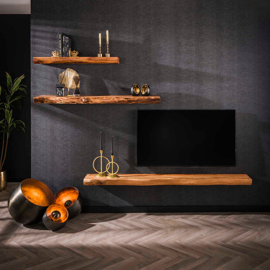 Wandplank 150 Tree - 150x25x8 cm - Massief acacia naturel