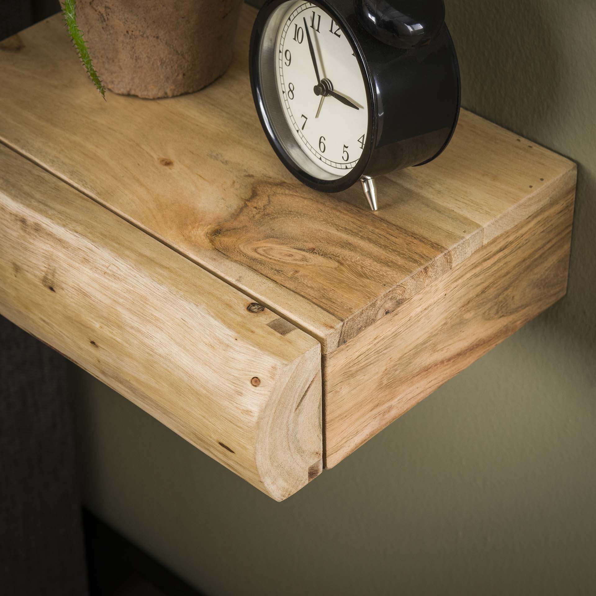 Nachtkastje 1L Set/2 Tree XS - 30x20x8 cm - Massief Acacia Naturel