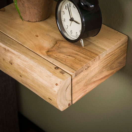 Nachtkastje 1L Set/2 Tree XS - 30x20x8 cm - Massief Acacia Naturel