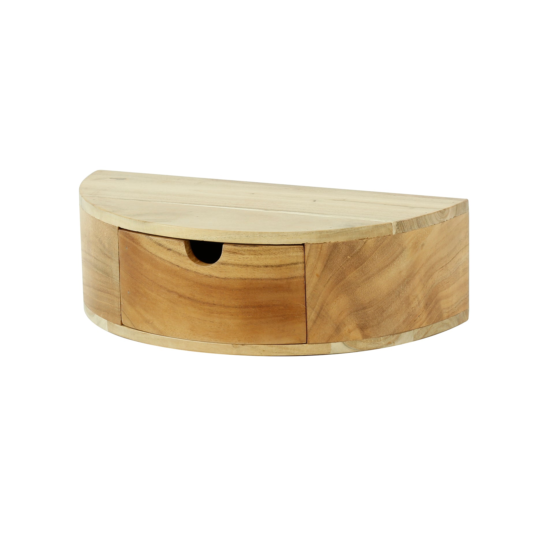 Nachtkastje 1L curve / Massief acacia naturel