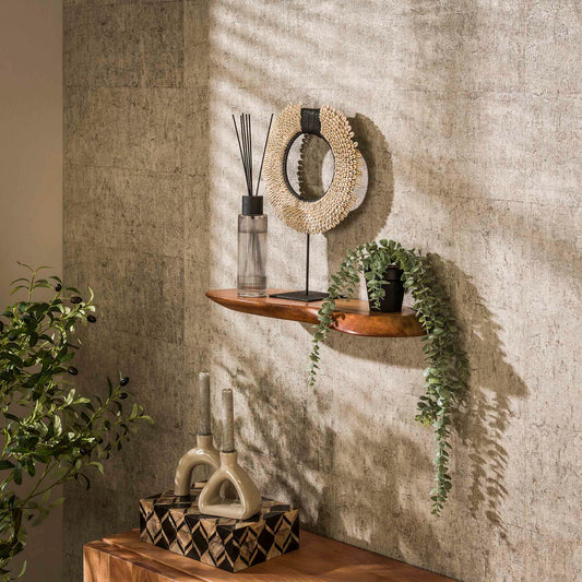 Wandplank 60 Organic - Massief Acacia Naturel - 60x20x4 cm