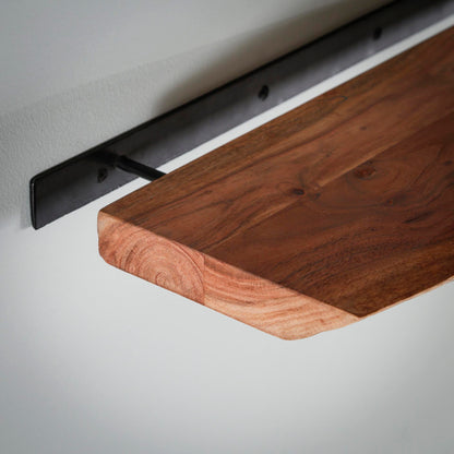 Wandplank 120 edge / Massief acacia naturel