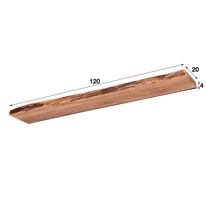 Wandplank 120 edge / Massief acacia naturel