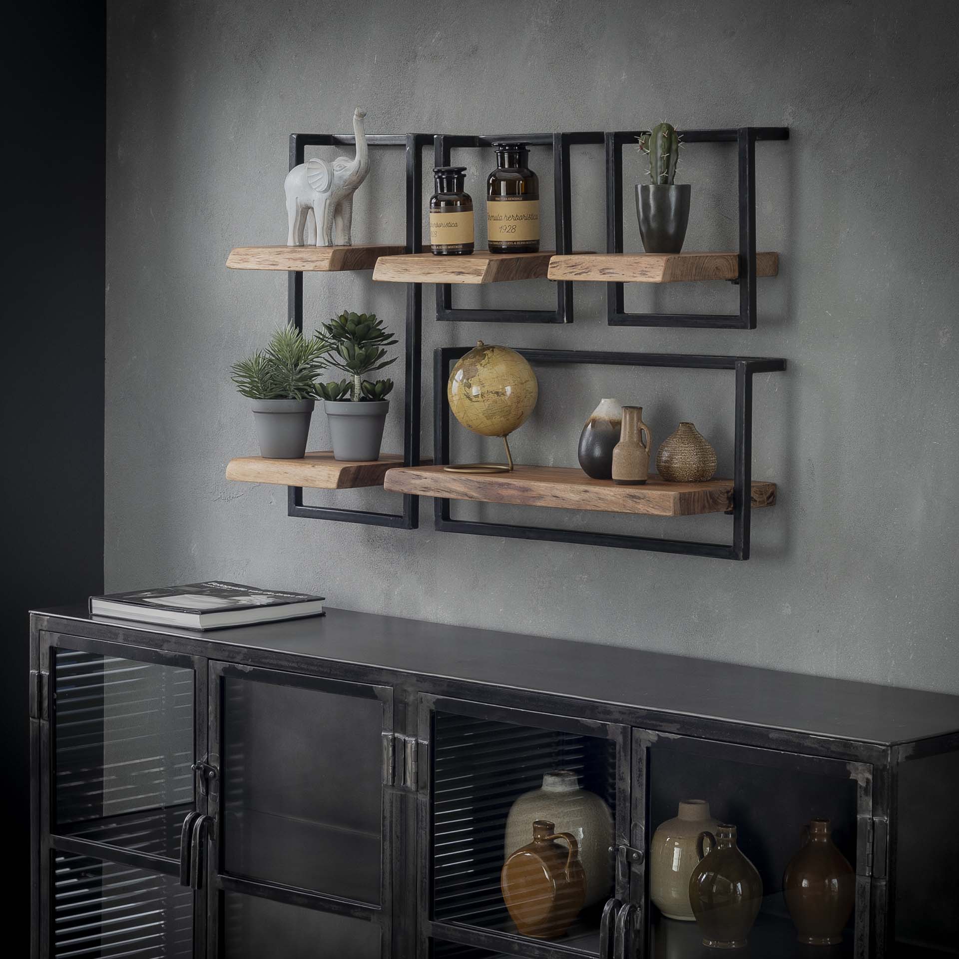 Wandplank edge 30cm / Massief acacia naturel
