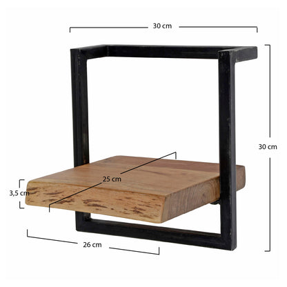 Wandplank edge 30cm / Massief acacia naturel