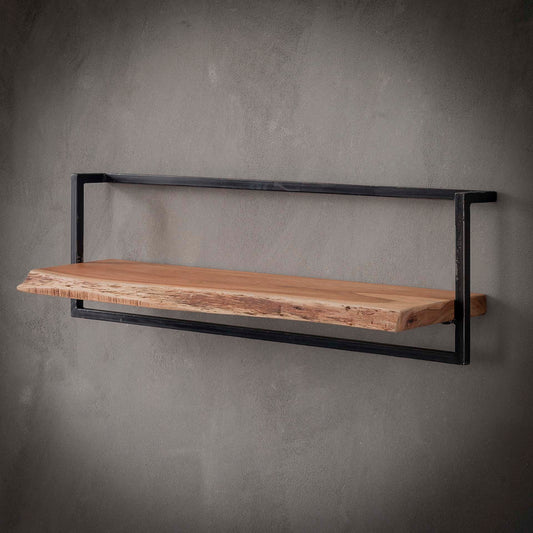 Wandplank Edge 100cm - 100x25x30 cm - Massief acacia naturel