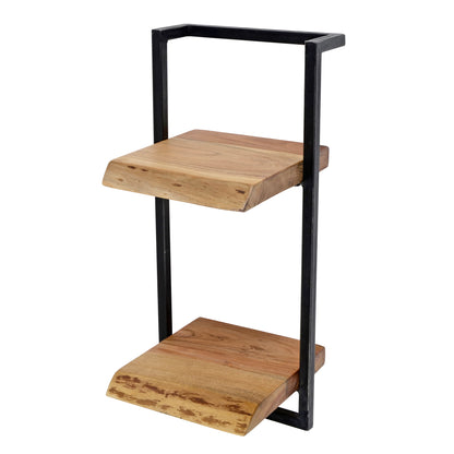 Wandplank edge 30cm 65cm hoog / Massief acacia naturel